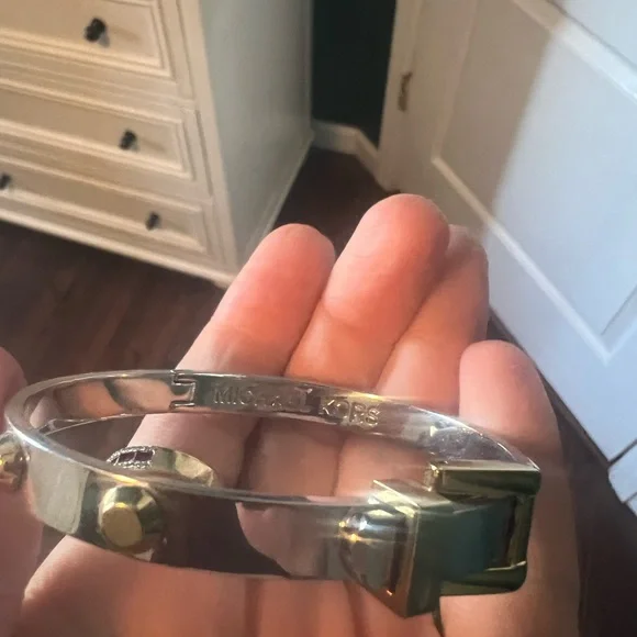 Michael Kors Astor Buckle Bangle - Silver and Gold - Picture 5 of 5